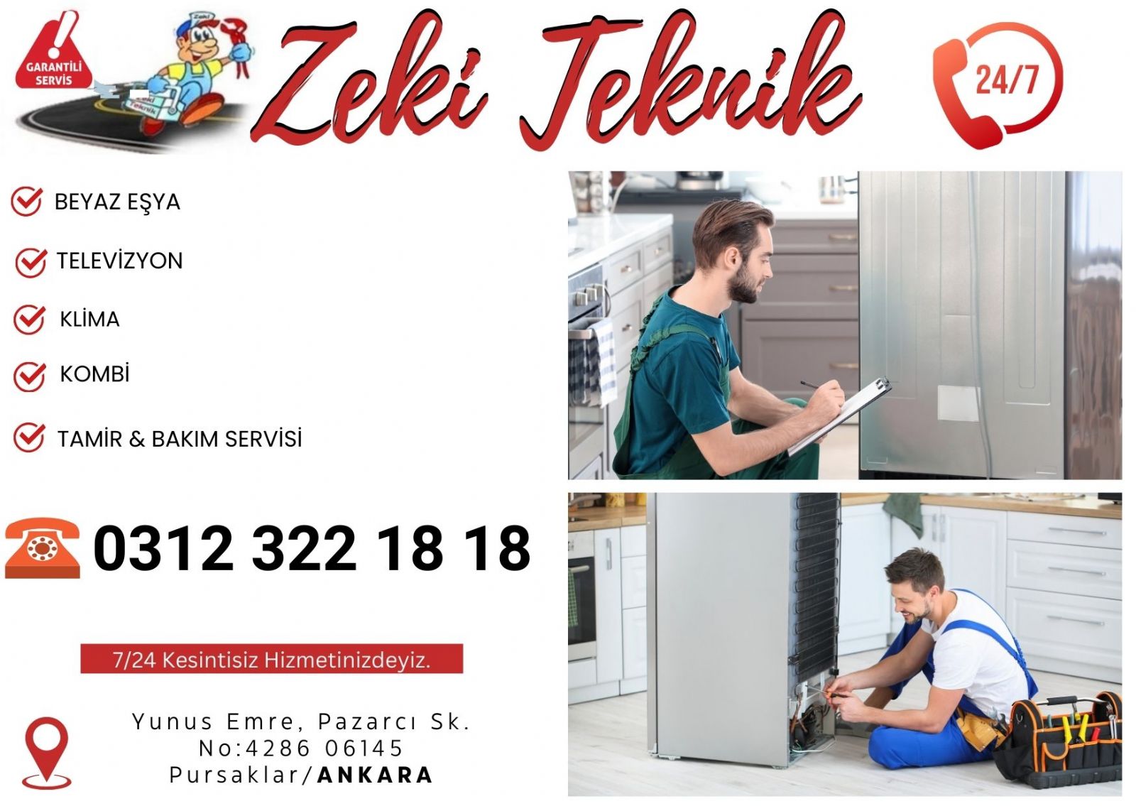 Pursaklar Buzdolabı Servisi 